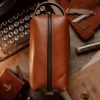 Dopp Kit Light Brown (italian waxy cowhide)