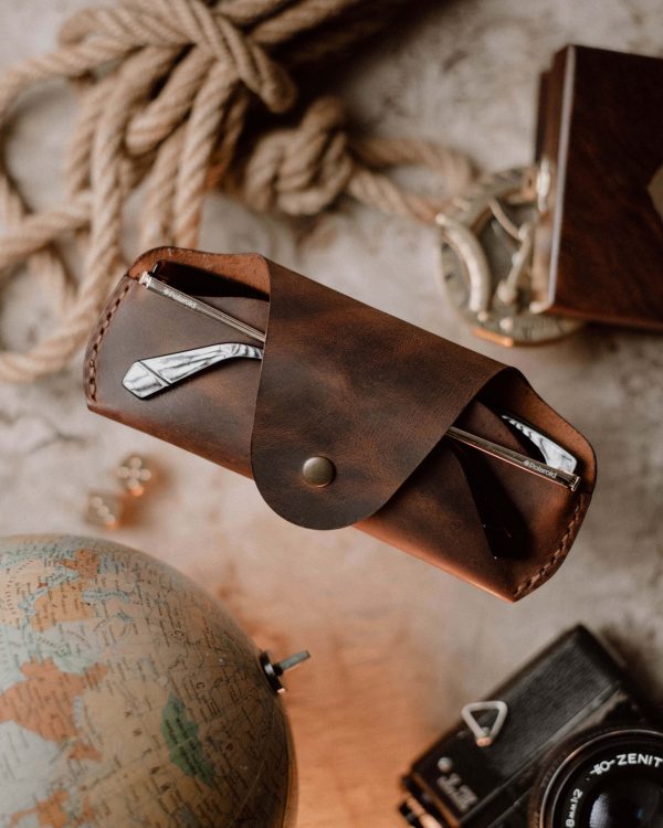 Dark Brown Sunglass Cover II (Crazy Horse Leather)