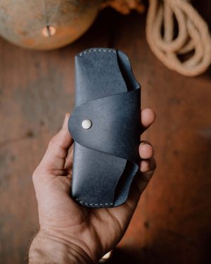 Navy Blue Sunglass Cover II (Pueblo Leather)