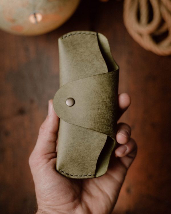 Olive Green Sunglass Cover II (Pueblo Leather)