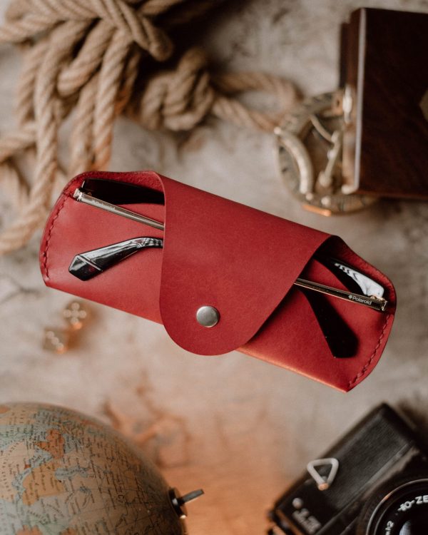 Red Sunglass Cover II (Pueblo Leather)