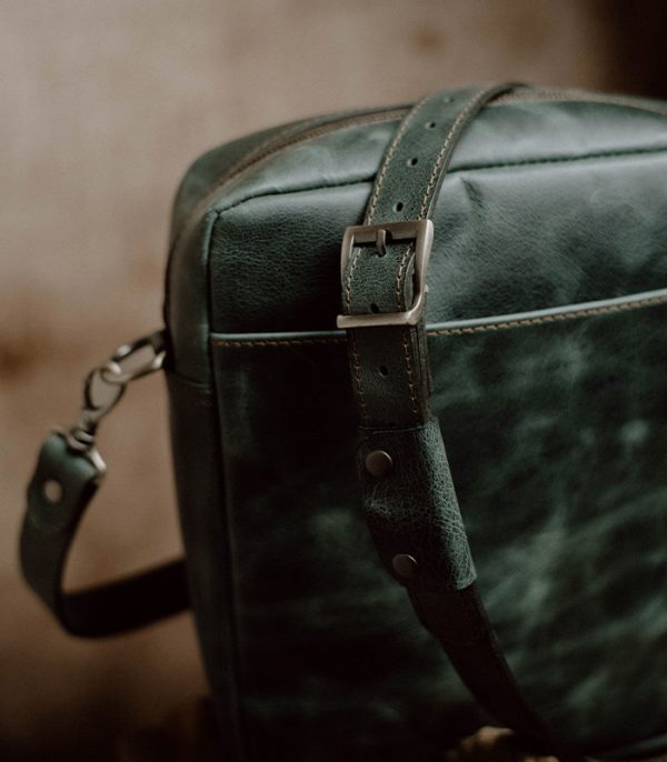 Untitledf-1 copy Shoulder Bag XL Green (Italian Waxy Cowhide)