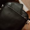 Shoulder Bag L Black (Italian Waxy Cowhide)