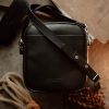 Shoulder Bag L Black (Italian Waxy Cowhide)