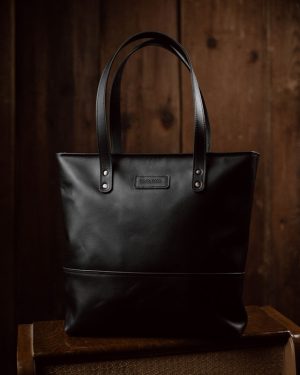 sadh Tote Bag Black (Buttero Leather)