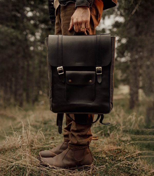 Backpack Black (Italian Waxy Cowhide)