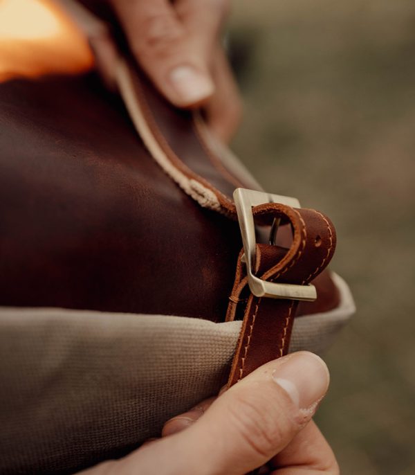 Backpack Red Brown (Italian Waxy Cowhide)