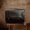 Briefcase Black (Italian Waxy Cowhide)
