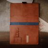 Laptop / Tablet case Navy Blue and Siena (Pueblo Leather)