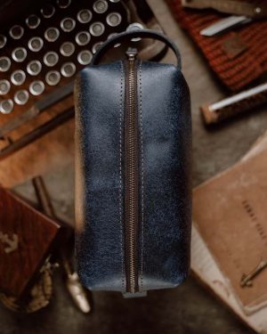 Dopp Kit Navy Blue (Pueblo Leather)