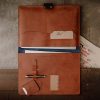 Laptop / Tablet case Navy Blue and Siena (Pueblo Leather)