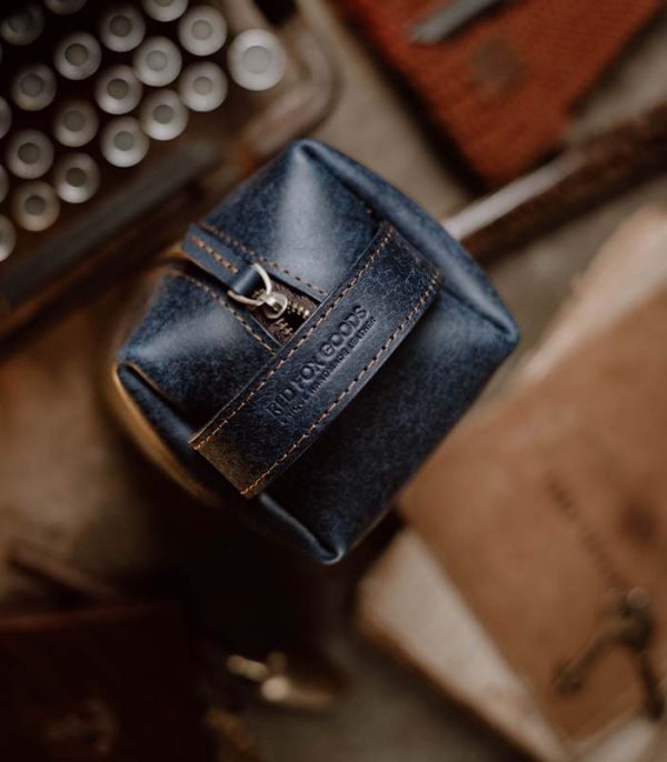 Dopp Kit Navy Blue (Pueblo Leather)