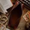 Travel Bundle Red Brown (Italian Waxy Cowhide)