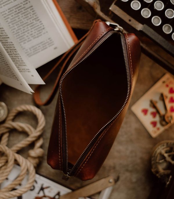 Travel Bundle Red Brown (Italian Waxy Cowhide)
