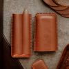 asdffsa Whiskey and Cigar Bundle Light Brown (Italian Waxy Cowhide)