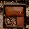 Everyday Bundle Light Brown (Italian Waxy Cowhide)
