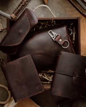 Travel Bundle Dark Brown (Crazy Horse Leather)