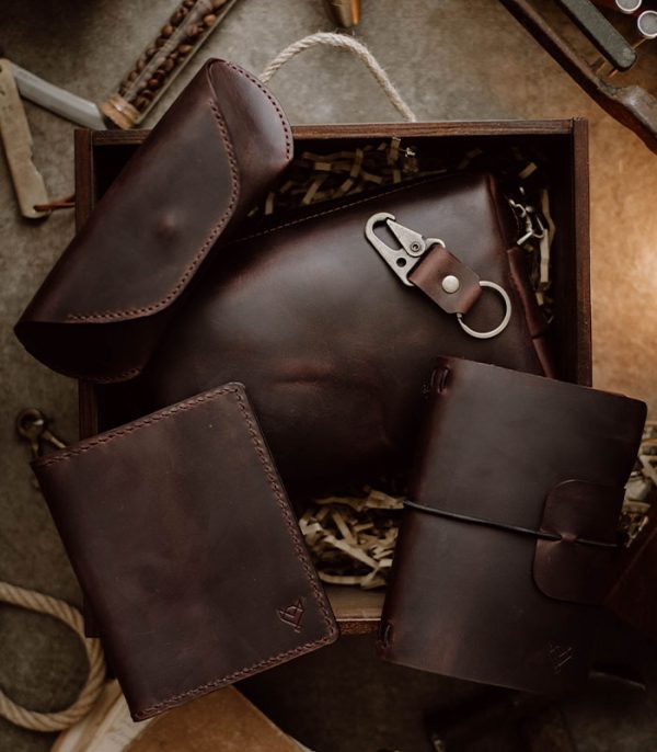 Travel Bundle Dark Brown (Crazy Horse Leather)