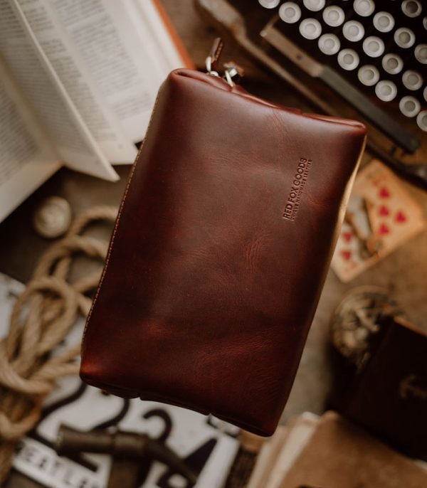 Travel Bundle Red Brown (Italian Waxy Cowhide)