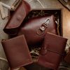 Travel Bundle Red Brown (Italian Waxy Cowhide)
