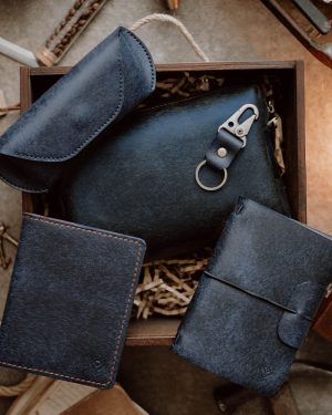 Travel Bundle Navy Blue (Pueblo Leather)