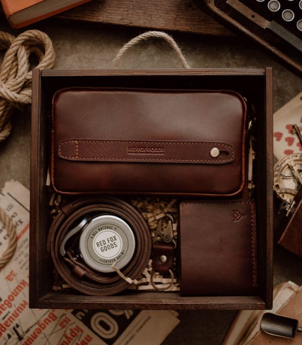 Everyday Bundle Red Brown (Italian Waxy Cowhide)