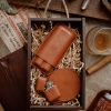 light brown bundle Whiskey and Cigar Bundle Light Brown (Italian Waxy Cowhide)