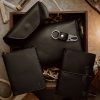 Travel Bundle Black (Italian Waxy Cowhide)