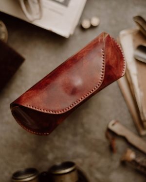 Sunglass Cover Cognac Museum (Shell Cordovan)