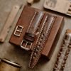 асгасд Full Stitched Watch Band Brown Museum (Shell Cordovan)