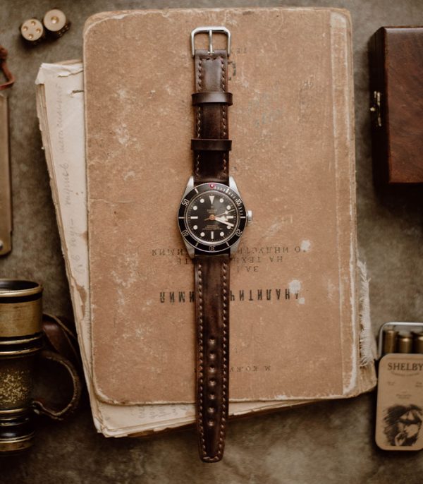 ајјсгасфас Full Stitched Watch Band Brown Museum (Shell Cordovan)