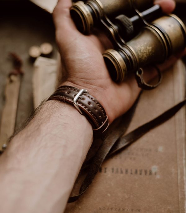 ѕуфутѕ Full Stitched Watch Band Brown Museum (Shell Cordovan)