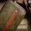 Clutch Bag II Olive Green (Pueblo Leather)